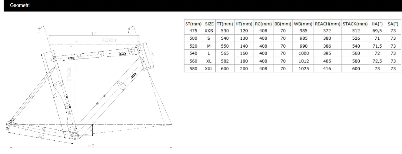 2023 CARRARO CR-RACE 052 AERO YOL BİSİKLETİ