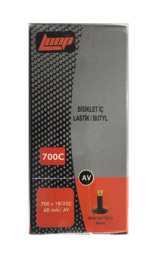 LOOP 700x18/25 AV60 60mm OTO SİBOP İÇ LASTİK - 1