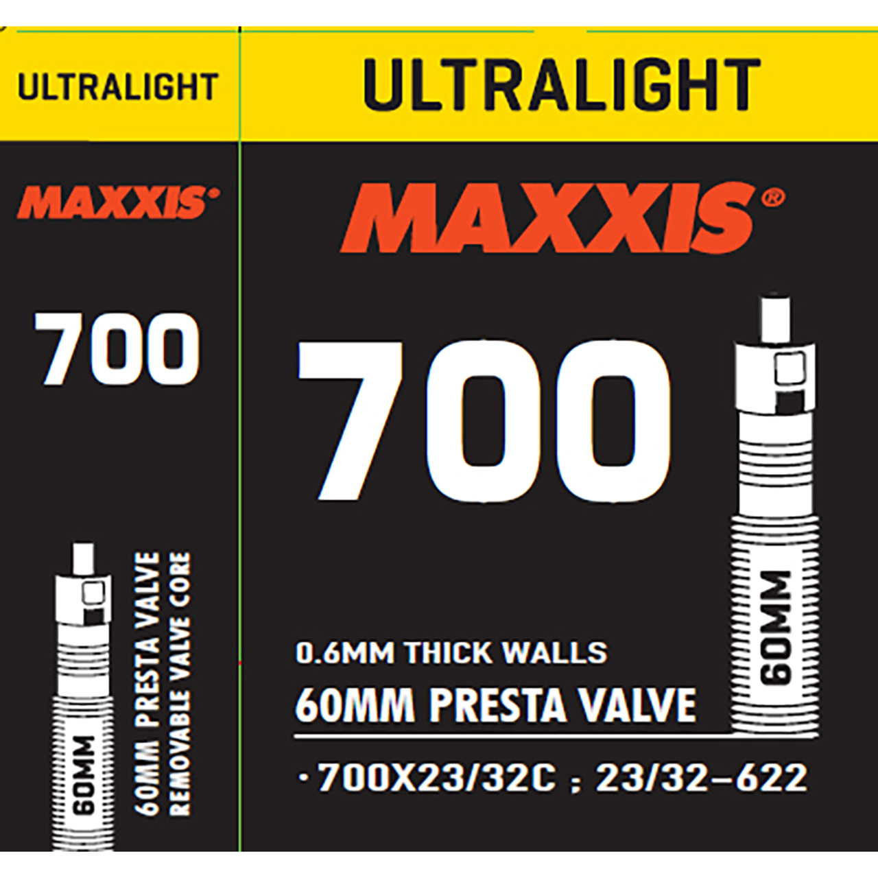 MAXXIS ULTRALIGHT TUBE 700x23/32C 60mm PRESTA İÇ LASTİK