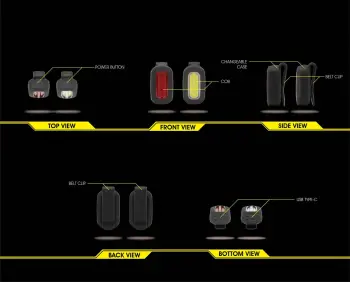 MOON ZİRCON R C1 90 LÜMEN USB ARKA FAR - 9