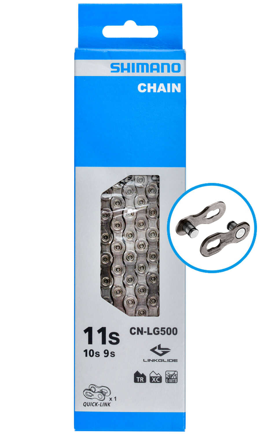 SHIMANO CN-LG500 9/10/11 VİTES 126 BAKLA (Quick-Link Dahil) ZİNCİR